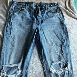 American Eagle Outfitters Blue Skinny Distressed Jeans
